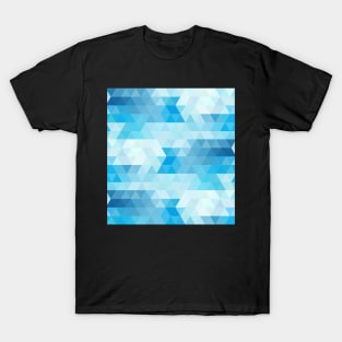 Blue Geometric Triangles T-Shirt